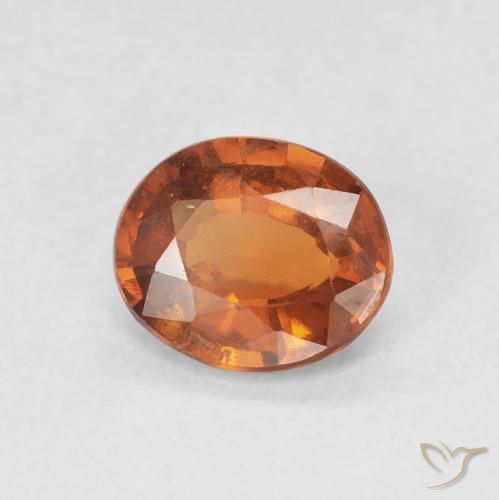 Grenat Hessonite Orange foncé naturelle ovale, 1.37 ct, VS-SI