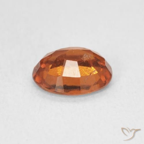 Grenat Hessonite Orange foncé naturelle ovale, 1.37 ct, VS-SI