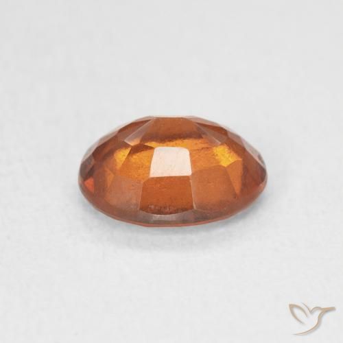 Grenat Hessonite Orange foncé naturelle ovale, 1.56 ct, VS-SI
