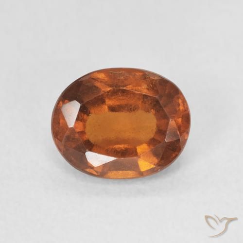 1.13ct Naturel Orange foncé Grenat Hessonite, ovale, VVS-VS