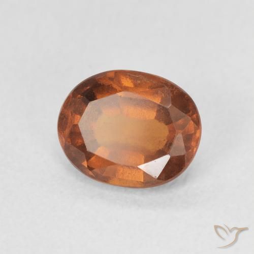 Grenat Hessonite Orange foncé naturelle ovale, 1.13 ct, VVS-VS