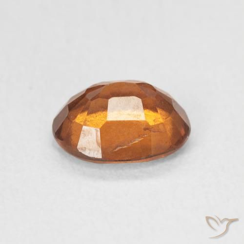 Grenat Hessonite Orange foncé naturelle ovale, 1.13 ct, VVS-VS
