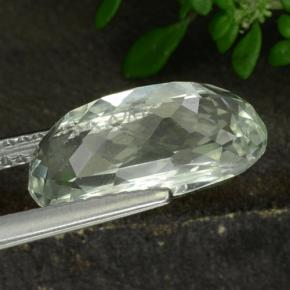 Hiddenite Vert océan léger naturelle Coupe ovale, 5.23 ct, VVS-VS