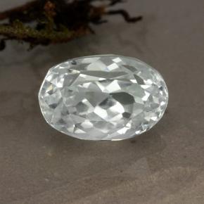 Hiddenite Blanc verdâtre naturelle Coupe ovale, 5.52 ct, VVS-VS