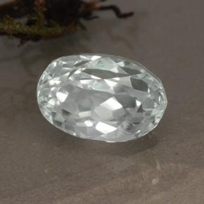 Hiddenite Blanc verdâtre naturelle Coupe ovale, 5.52 ct, VVS-VS