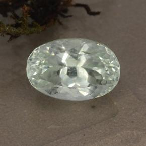 Hiddenite blanc naturelle coupe ovale, 4,34 ct, VVS-VS