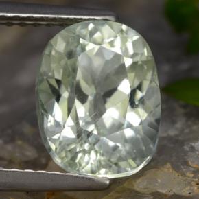 Hiddenite Blanc clair verdâtre naturelle Coupe ovale, 4.41 ct, VS