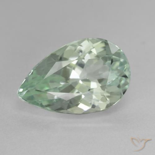 9.73ct Naturel Vert jaune léger Hiddenite, En forme de poire, VS