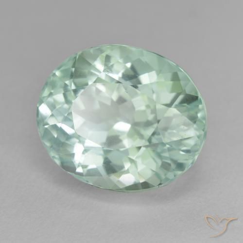 Hiddenite Bleu vert naturelle ovale, 16.49 ct, VS-SI