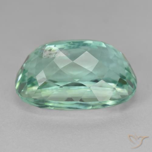 Hiddenite Vert bleuâtre naturelle Coussin, 23.63 ct, VS-SI
