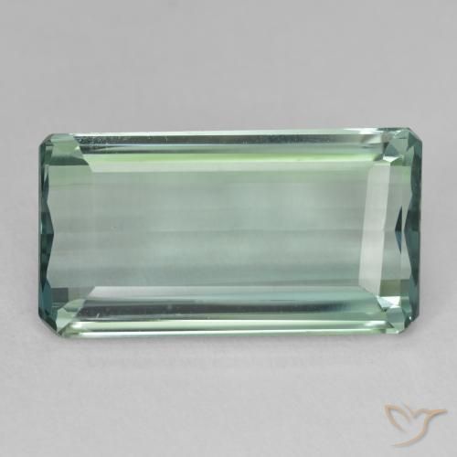 13.37ct Naturel Vert bleuâtre Hiddenite, Taille émeraude, VVS-VS