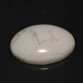 Howlite Blanc grisâtre naturelle Coupe ovale, 9.26 ct, Opaque