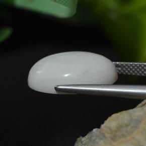 Howlite blanc grisâtre naturelle coupe ovale, 8,56 ct, opaque