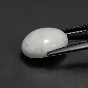 Howlite blanc naturelle coupe ovale, 2,94 ct, opaque