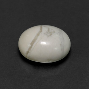 Howlite Blanc grisâtre naturelle Coupe ovale, 2.67 ct, Opaque