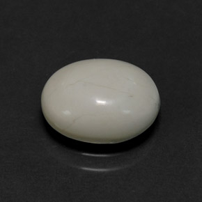 Howlite blanc naturelle coupe ovale, 2,63 ct, opaque