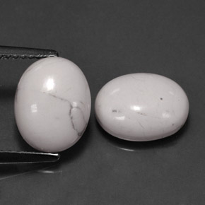 Achetez naturel ct blanc howlite gems, coupe ovale, en provenance états unis chez gemselect. en stock, livraison internationale!