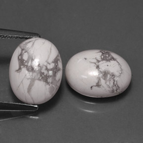 Achetez naturel ct blanc howlite gems, coupe ovale, en provenance états unis chez gemselect. en stock, livraison internationale!
