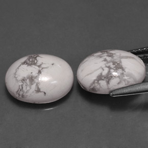 Achetez naturel ct blanc howlite gems, coupe ovale, en provenance états unis chez gemselect. en stock, livraison internationale!