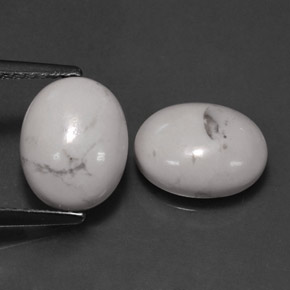 Achetez naturel ct Blanc grisâtre Howlite gems, Coupe ovale, En provenance États Unis chez GemSelect. En stock, livraison internationale!