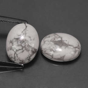 Achetez naturel ct Blanc grisâtre Howlite gems, Coupe ovale, En provenance États Unis chez GemSelect. En stock, livraison internationale!