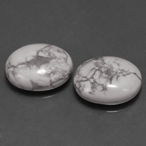 Achetez naturel ct Blanc grisâtre Howlite gems, Coupe ovale, En provenance États Unis chez GemSelect. En stock, livraison internationale!