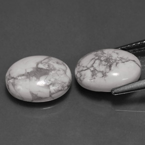 Achetez naturel ct Blanc grisâtre Howlite gems, Coupe ovale, En provenance États Unis chez GemSelect. En stock, livraison internationale!