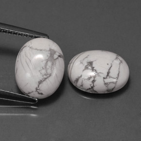 Achetez naturel ct blanc howlite gems, coupe ovale, en provenance états unis chez gemselect. en stock, livraison internationale!