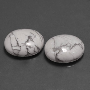 Achetez naturel ct blanc howlite gems, coupe ovale, en provenance états unis chez gemselect. en stock, livraison internationale!
