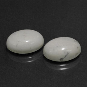Achetez naturel 12,74ct blanc howlite gems, coupe ovale, en provenance états unis chez gemselect. en stock, livraison internationale!