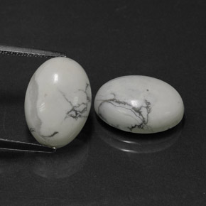 Achetez naturel ct blanc howlite gems, coupe ovale, en provenance états unis chez gemselect. en stock, livraison internationale!