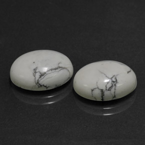 Achetez naturel ct blanc howlite gems, coupe ovale, en provenance états unis chez gemselect. en stock, livraison internationale!