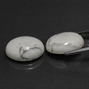 Achetez naturel ct blanc howlite gems, coupe ovale, en provenance états unis chez gemselect. en stock, livraison internationale!