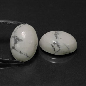Achetez naturel ct blanc howlite gems, coupe ovale, en provenance états unis chez gemselect. en stock, livraison internationale!