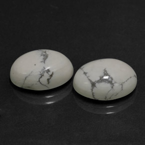 Achetez naturel ct blanc howlite gems, coupe ovale, en provenance états unis chez gemselect. en stock, livraison internationale!