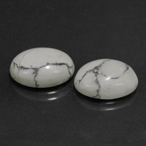 Achetez naturel ct Blanc grisâtre Howlite gems, Coupe ovale, En provenance États Unis chez GemSelect. En stock, livraison internationale!
