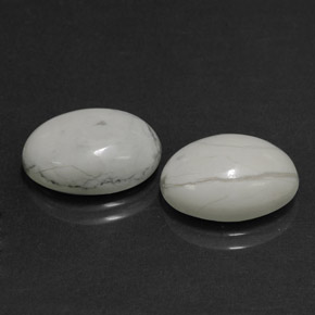 Achetez naturel 11,68ct blanc howlite gems, coupe ovale, en provenance états unis chez gemselect. en stock, livraison internationale!