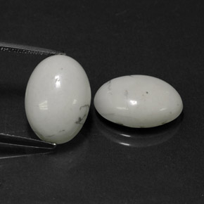 Achetez naturel ct blanc howlite gems, coupe ovale, en provenance états unis chez gemselect. en stock, livraison internationale!