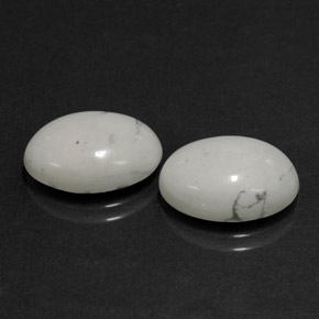 Achetez naturel ct blanc howlite gems, coupe ovale, en provenance états unis chez gemselect. en stock, livraison internationale!