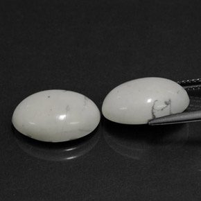 Achetez naturel ct blanc howlite gems, coupe ovale, en provenance états unis chez gemselect. en stock, livraison internationale!