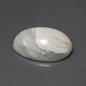 Howlite blanc naturelle coupe ovale, 10,33 ct, opaque
