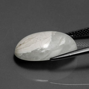 Howlite blanc naturelle coupe ovale, 10,33 ct, opaque