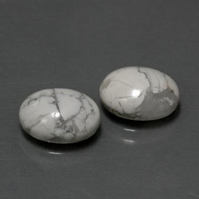 Achetez naturel ct blanc howlite gems, coupe ovale, en provenance états unis chez gemselect. en stock, livraison internationale!