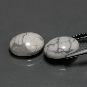 Achetez naturel ct blanc howlite gems, coupe ovale, en provenance états unis chez gemselect. en stock, livraison internationale!