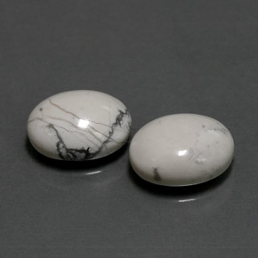 Achetez naturel ct blanc howlite gems, coupe ovale, en provenance états unis chez gemselect. en stock, livraison internationale!