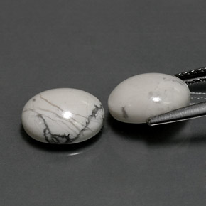 Achetez naturel ct blanc howlite gems, coupe ovale, en provenance états unis chez gemselect. en stock, livraison internationale!