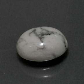 Howlite Blanc grisâtre naturelle Coupe ovale, 2.24 ct, Opaque