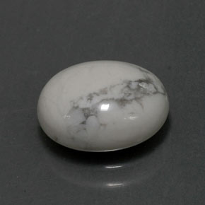 Howlite Blanc grisâtre naturelle Coupe ovale, 2.55 ct, Opaque