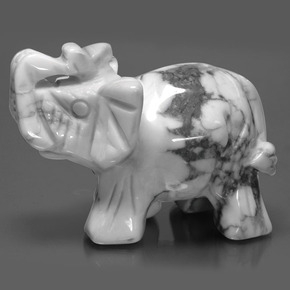 Howlite Blanc grisâtre naturelle Forme fantaisie, 401.34 ct, Opaque