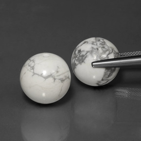 Achetez naturel ct Blanc grisâtre Howlite gems, Sphère / Boule, En provenance États Unis chez GemSelect. En stock, livraison internationale!